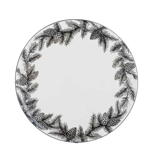 Winter Frost Toile Dinner Plates