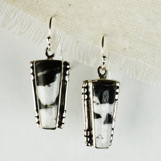 White Buffalo Isosceles Trapezoid Earrings