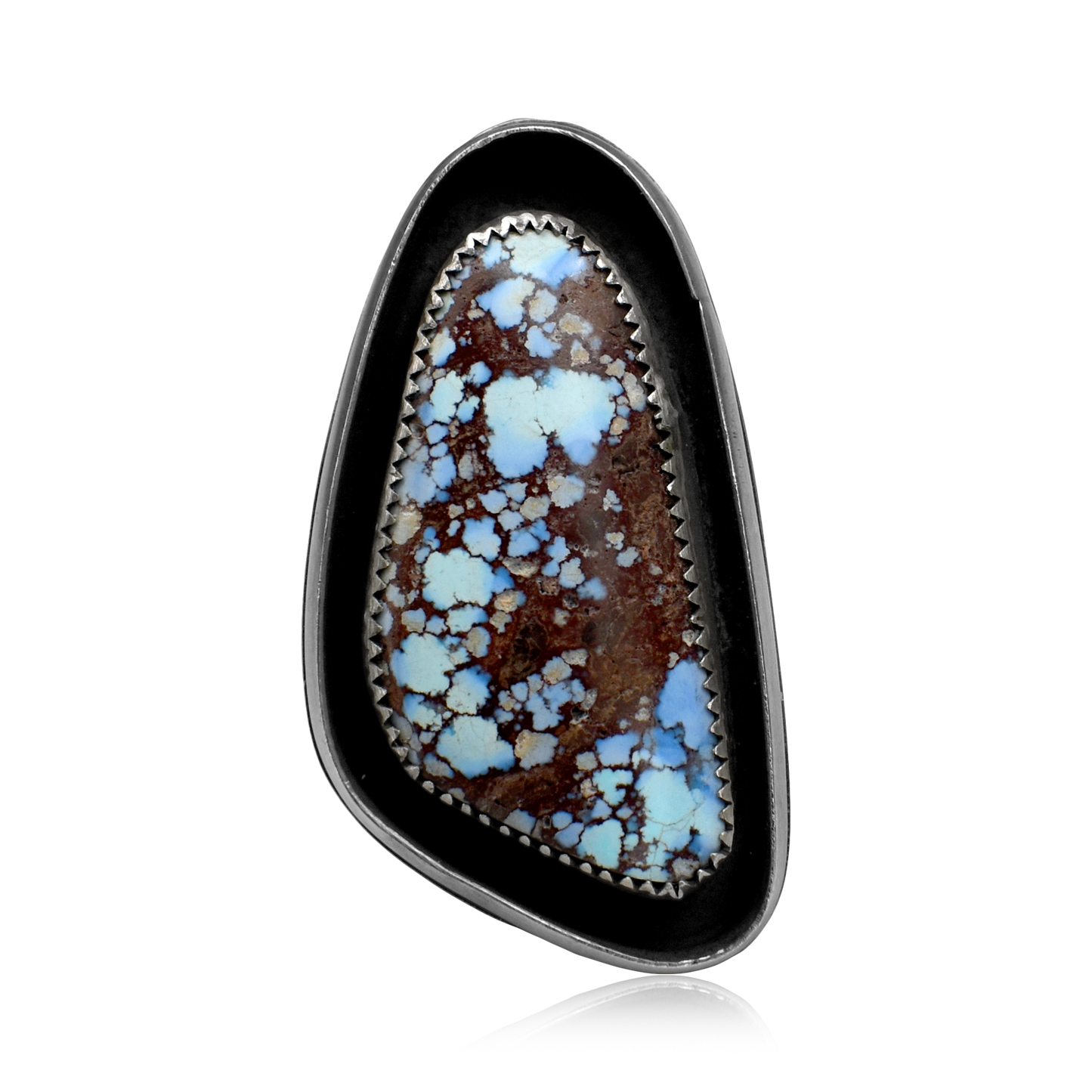 Golden Hills Turquoise Large Oblong Ring by Justin Biltonen