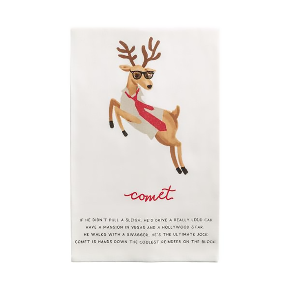 Reindeer Poem Tea Towels
