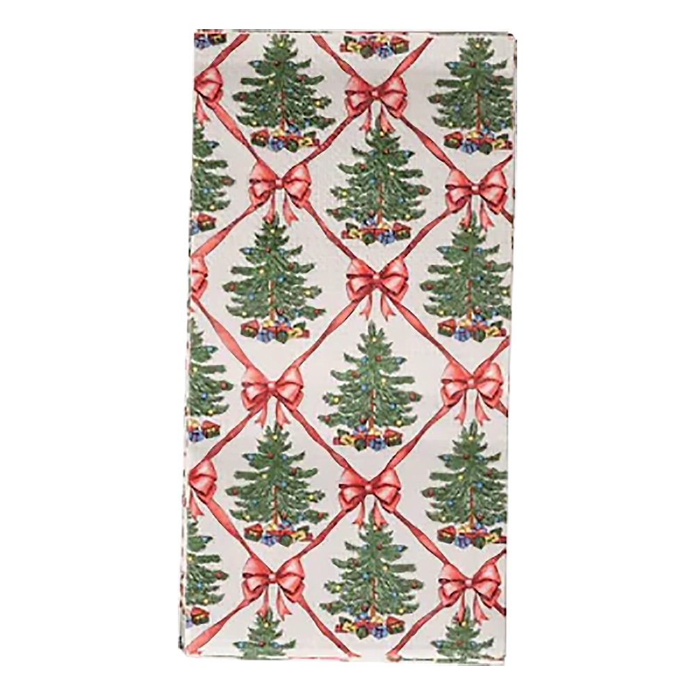 Christmas Linen Textured Paper Guest Towels