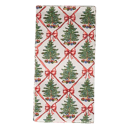 Christmas Linen Textured Paper Guest Towels