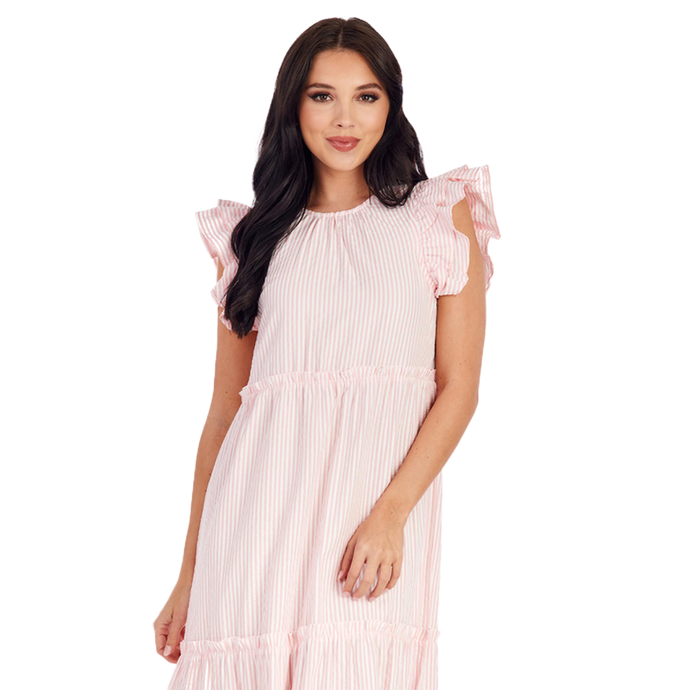 Bardot Maxi Dress - Pink