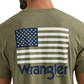 Wrangler Men's American Flag Graphic Short Sleeve Tee - Lichen Green