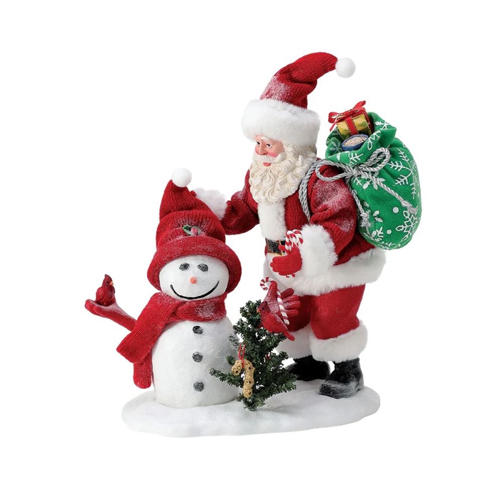 Santa and Snowbuddy Figurine