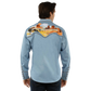 Men's Scully Buffalo Desert Embroidered Cotton Denim Pearl Snap Shirt