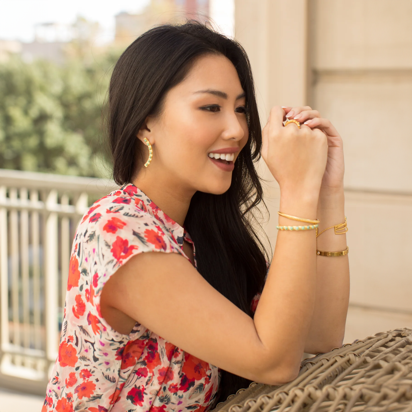 Christina Greene Turquoise Studded Cuff