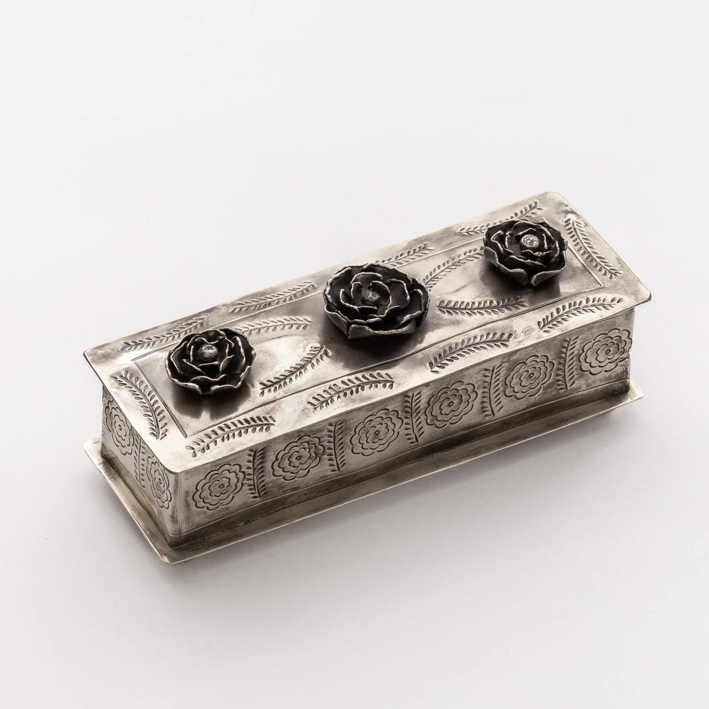 Stamped Rose Pencil Box