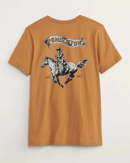 Pendleton Men's Rodeo Flag Graphic Tee - Toast/Black