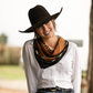 Fringe "Western Yoke" Silk Wild Rag