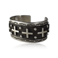 Star Crossed Cuff with Stamped Border by Ronnie Willie