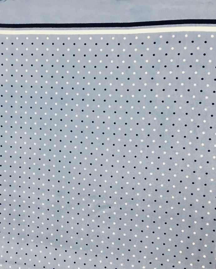 Slate Blue Cowboy Multi Polka Dot Silk Wild Rag - 34.5"