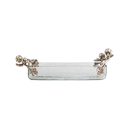 Glass Pumpkin Cracker Dish
