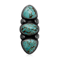 Number 8 Turquoise Large Three Stone Ring by Justin Biltonen