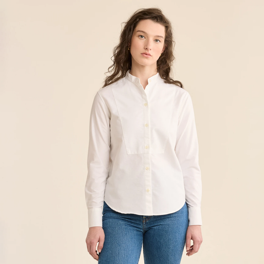 Pendleton Women's Oxford Tuxedo Shirt - White