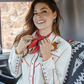 Women's Scully Cattle Roper Embroidered Pearl Snap Cream/Red