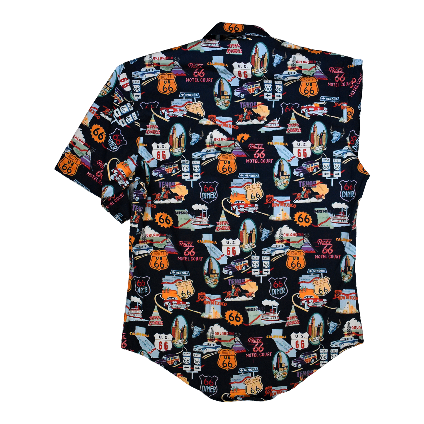 Rockmount Men's Route 66 Print Short Sleeve Western Shirt