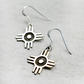 Sterling Silver Zia Sun Symbol Earrings by Bryant Martinez