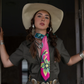Fringe "He Dog" by Courtney Robertson Silk Wild Rag