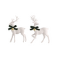 Rattan Resin Deer with Jingle Bell Bow