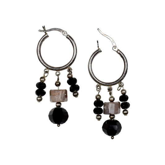 Moonstone Hoop Earrings by Blair C. Dworkin