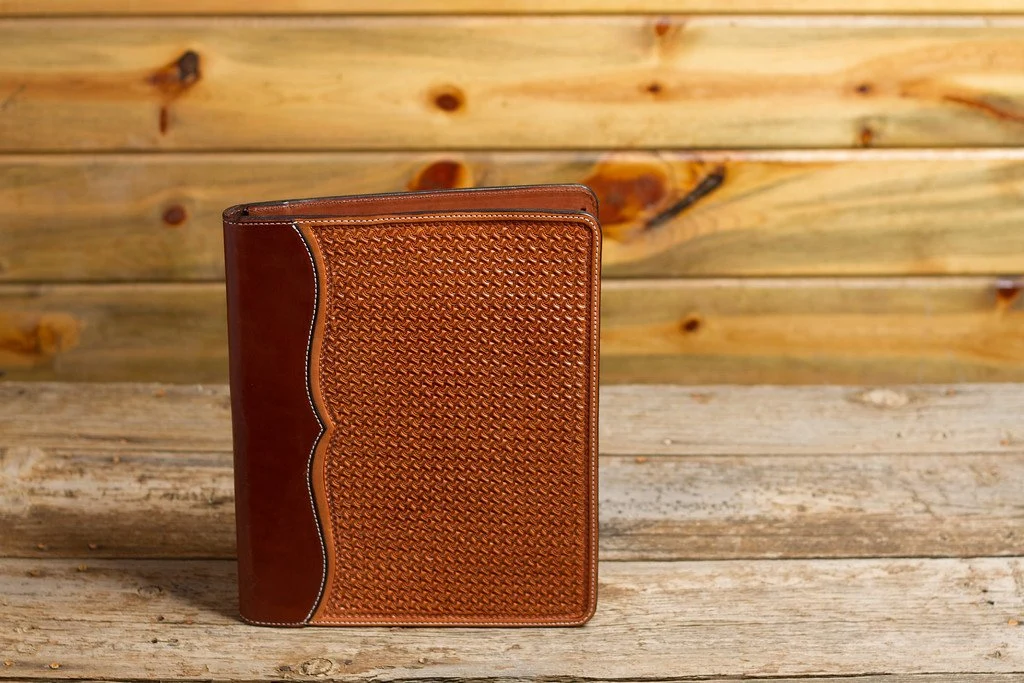 Texas Saddlery Spider Stamped Leather Notebook