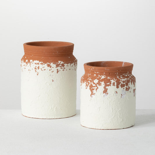 Speckled Terra Cotta Container