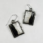 White Buffalo Rectangular Earrings