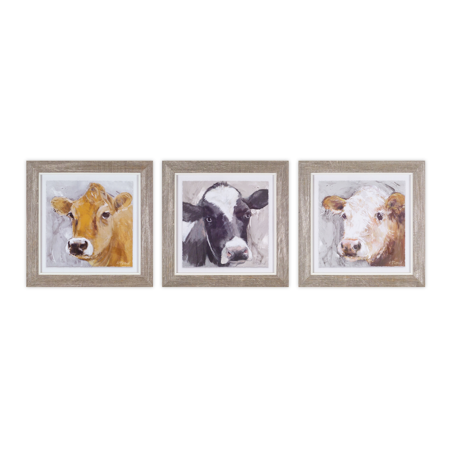Wood Framed Cow Print
