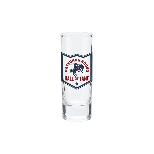 National Rodeo Hall of Fame Logo Shooter Glass