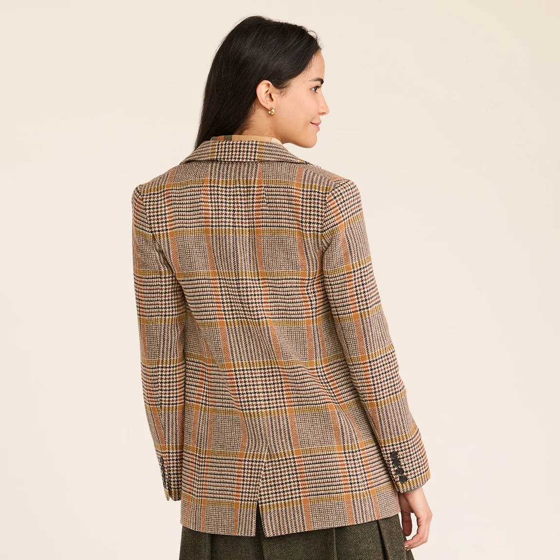 Pendleton Women's Davis Glen Plaid Wool Blazer - Tan/Brown