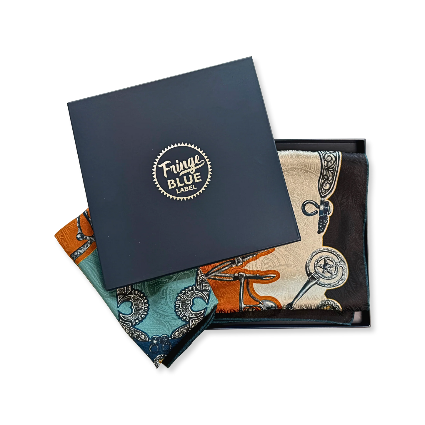 Fringe Blue Label "Bits" Silk Scarf