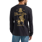 Wrangler Men's Long Live Cowboys Pullover Crew Neck Long Sleeve Shirt - Graphite