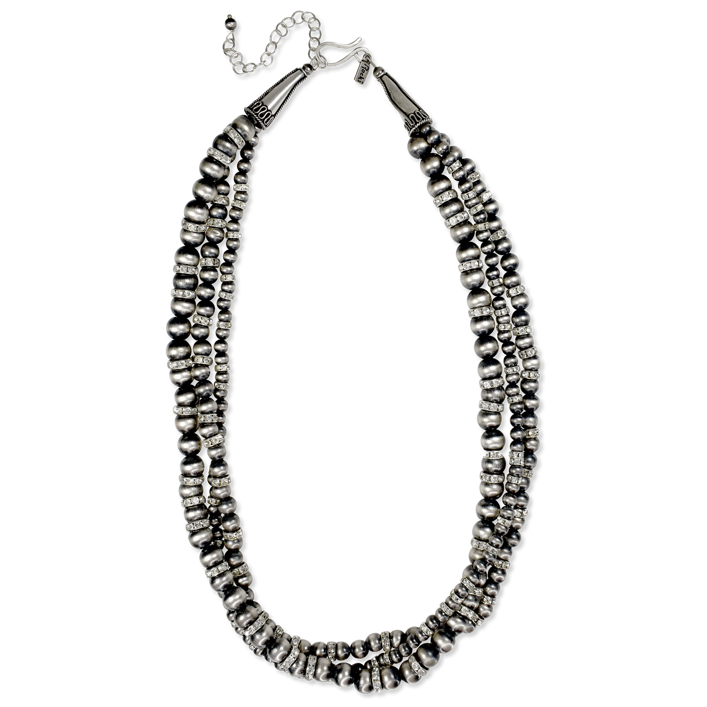 Tres Platos Glitter 3 Strand Necklace by Rocki Gorman