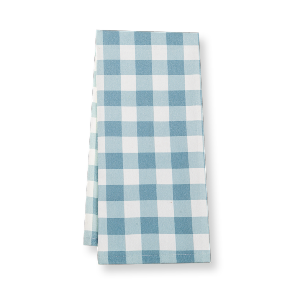 Blue Gingham Cotton Tea Towel