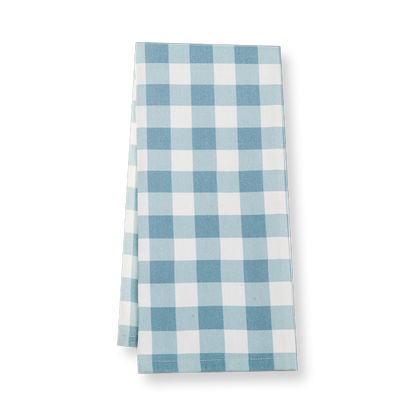 Blue Gingham Cotton Tea Towel