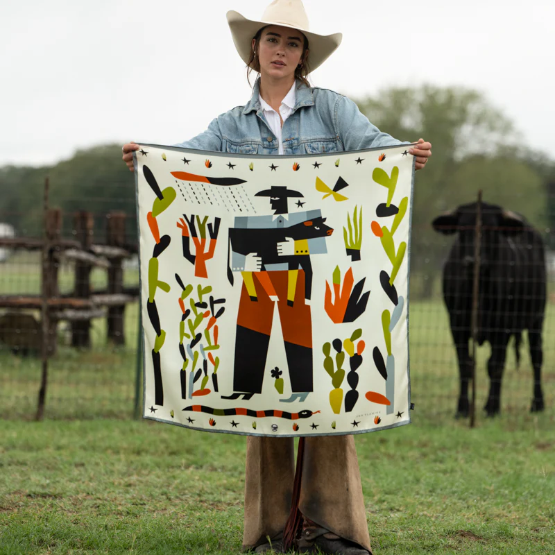 Fringe "Saviour" by Jon Flaming Silk Wild Rag