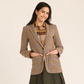 Pendleton Women's Davis Glen Plaid Wool Blazer - Tan/Brown