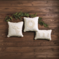 White Christmas Pearl Beaded Pillows
