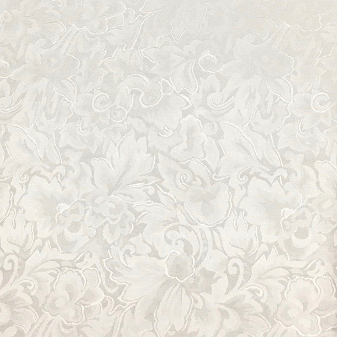 White Jacquard Silk Wild Rag - 34.5"