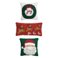 Beaded Cotton Christmas Mini Pillow