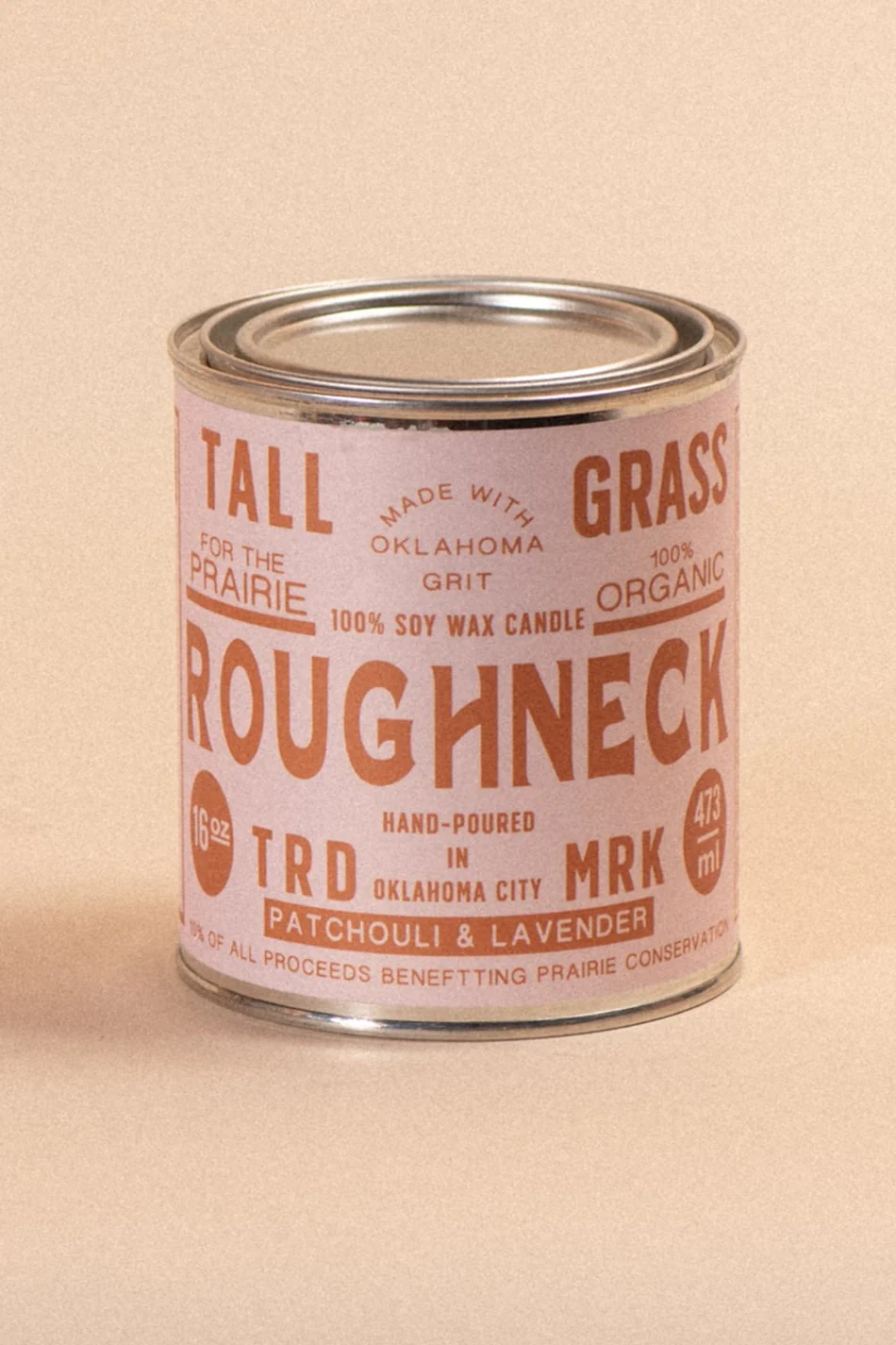 Roughneck: Patchouli + Lavender Soy Wax Candle