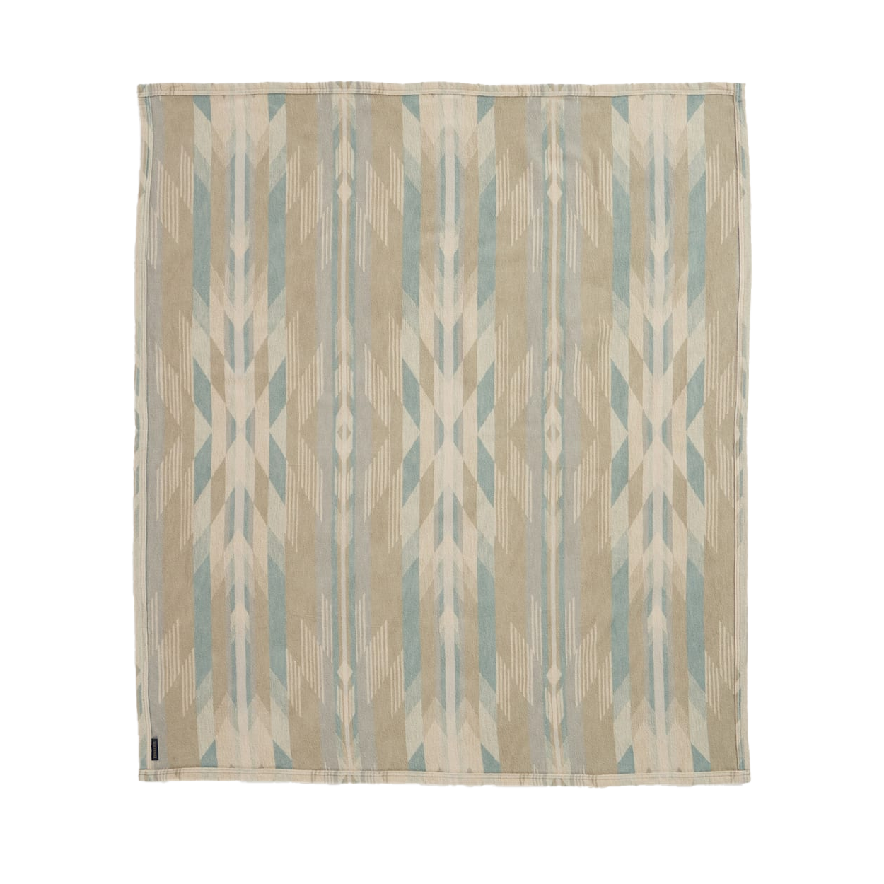 Pendleton Wyeth Falls/Stripe Organic Cotton Throw Gift Pack - Linen