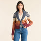 Pendleton Women's Western Scenic Cotton Cardigan - Blue/Rust