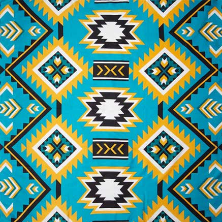 Teal & Gold Southwest Silk Scarf