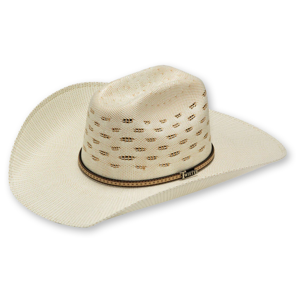 Twister Bangora Ivory and Tan 4 1/4" Cowboy Hat