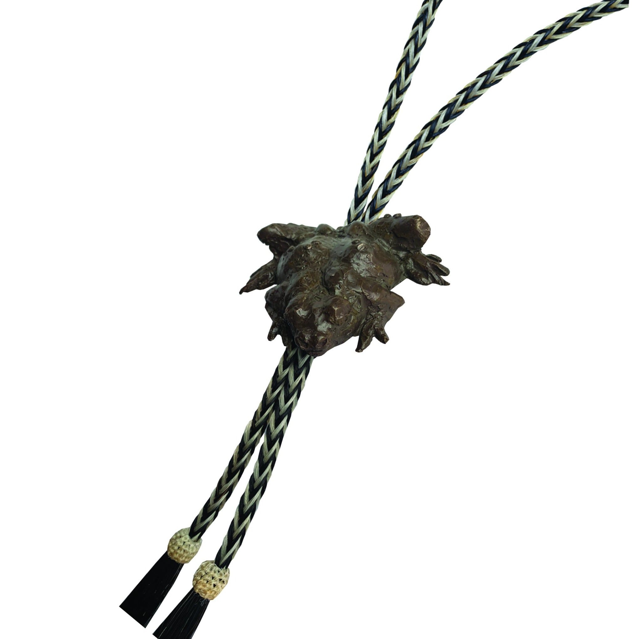 Prix De West, Orelando C. Joe Sr., Ute Maiden shops Bolo Tie, 2008, Horse Hair Necklac