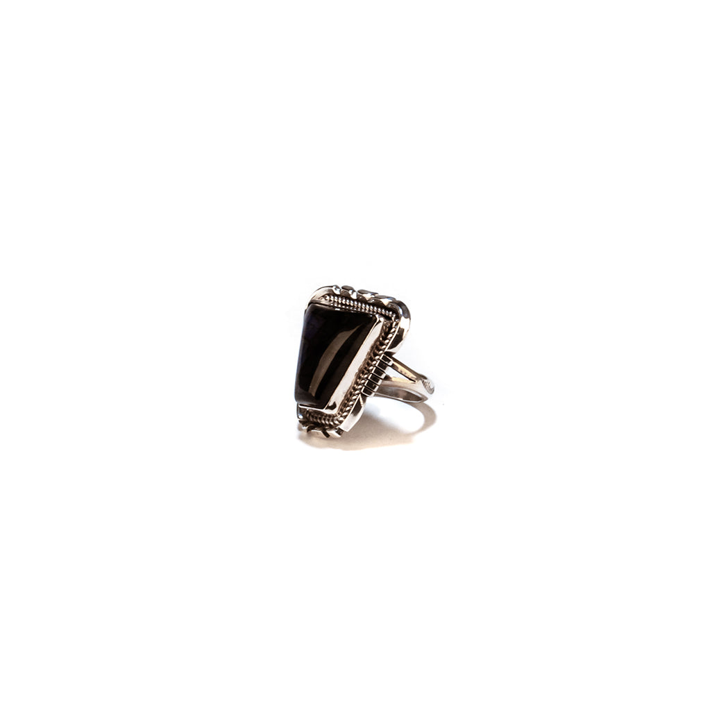 Onyx sterling silver ring silver distinction jewelry southwestern black gemstone