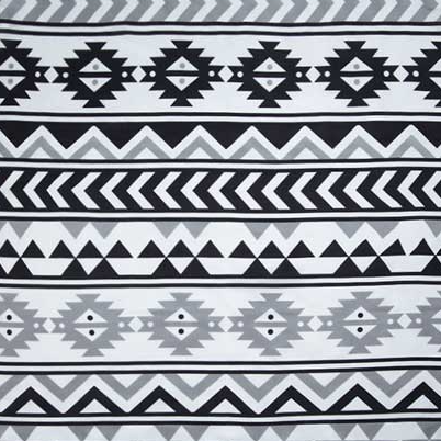 Black/White Southwest #7 Silk Wild Rag