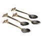 Gold Bee Spoons - Set of 4